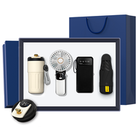 Ensemble promotionnel : Mug + Ventilateur pliable + Batterie externe + Parapluie capsule - Cadeau d'anniversaire