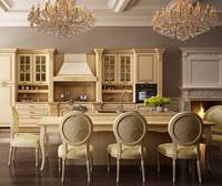Kabinet Dapur Kustom Gaya Shaker Amerika Berkualitas Tinggi dengan Kaca Tempered dan Wastafel Anti Noda untuk Proyek Hotel Mewah