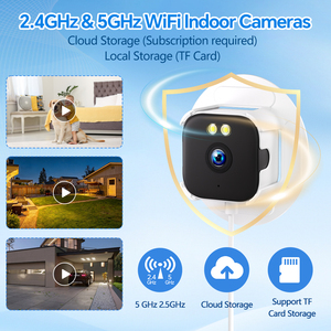 กล้องวงจรปิดรักษาความปลอดภัยหน้าต่างในอาคาร 2K แบบมีสาย รองรับ WiFi 2.4G&<span class=keywords><strong>5G</strong></span> กล้องในอาคาร มองเห็นภาพสีในเวลากลางคืน ตรวจจับความเคลื่อนไหวของมนุษย์ - Product Image 5