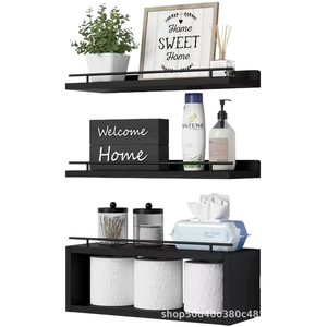 Floating Multi Layer <b>Wall</b> <b>Mounted</b> <b>Shelf</b> 3 Tier Storage Organizer For Living Room Bedroom Bathroom Bookshelf Display Rack - Product Image 5