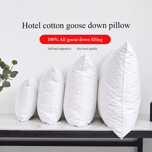 Venta al por mayor 45*45cm 60*60cm <span class=keywords><strong>plumas</strong></span> de ganso <span class=keywords><strong>relleno</strong></span> almohadas núcleo abajo almohada dormir cuello protección cama almohada - Product Image 2