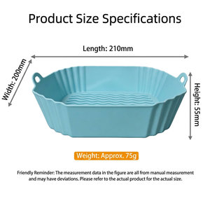 Fodere in Silicone Riutilizzabili per <span class=keywords><strong>Friggitrice</strong></span> <span class=keywords><strong>ad</strong></span> <span class=keywords><strong>Aria</strong></span> da 9 Pollici, <span class=keywords><strong>Accessori</strong></span> per Cestello <span class=keywords><strong>Friggitrice</strong></span> <span class=keywords><strong>ad</strong></span> <span class=keywords><strong>Aria</strong></span> Quadrati Resistenti al Calore di Grado Alimentare, per Cottura al Microonde - Product Image 3