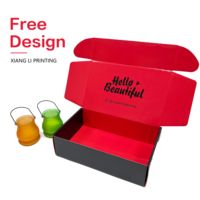 Carton ondulé personnalisé boîte d'expédition d'abonnement boîte d'emballage cadeau pour perruque à clapet ensemble de soins de la peau de beauté maquillage cosmétique