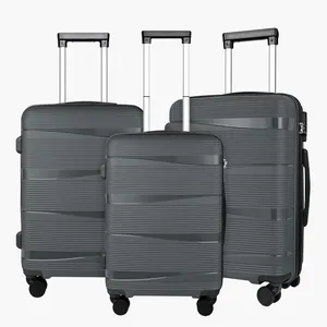 제조업체 저렴한 가격 하드 쉘 Pp 트롤리 여행 색상 일치 여행 가방 수하물 세트 가방 Koffer