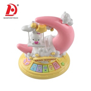 HUADA 2023 bambini organo elettronico Kawai plastica cartone animato <span class=keywords><strong>luna</strong></span> coniglio musica giocattolo pianoforte in vendita - Product Image 4