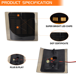 Lot de 4 feux de position latéraux avant à LED ambre pour Chevrolet <span class=keywords><strong>Silverado</strong></span> C10 Pickup Truck GMC Suburban Tahoe, clignotants - Product Image 4