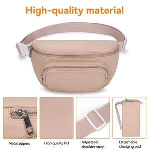 Bolsa de Cintura Plegable Impermeable Color Nude, Espaciosa y Portátil, para Mamá y Papá, Unisex - Product Image 3