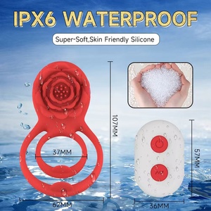 Các cặp vợ chồng người lớn quan hệ tình dục đồ chơi hoa phát hiện khóa vòng tăng kích thích sạc Vibrator masturbator cho cả hai máy rung sản phẩm - Product Image 5