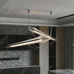 Modern Minimalist Pendant <b>Light</b> Long <b>LED</b> Single Head For Restaurant <b>Bar</b> Office Lighting - Product Image 3
