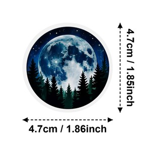 Nouveaux autocollants transparents en PET motif ciel étoilé et lune, magnifiques et non répétitifs, pour bagages et téléphones - Product Image 5