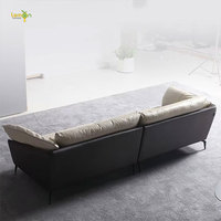 Canapé modulaire en cuir confortable pour le salon, style ancien, moderne, doux