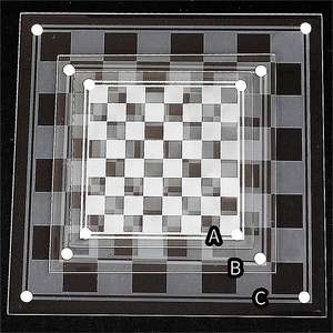 Vendita calda di lusso 25*25cm Set di scacchi <span class=keywords><strong>in</strong></span> <span class=keywords><strong>vetro</strong></span> smerigliato per bambini scacchiera di cristallo Puzzle da tavolo da gioco - Product Image 4