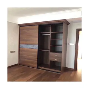 Armário de armazenamento de roupas com sistema 1.0M para quarto, armário personalizado barato, guarda-roupas branco de madeira moderno