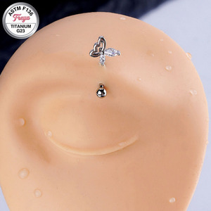 Piercings et bijoux Freya en forme de papillon, araignée, fleur, en cuivre, pour sourcils, anneaux flottants pour nombril, labrets, clous d'oreilles pour tragus et lobe - Product Image 4