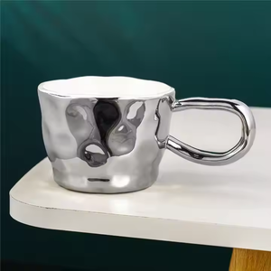 European Gold Silver Luxury <b>Ceramic</b> Coffee Mug <b>Cup</b> <b>Ceramic</b> Tea <b>Cup</b> Personalized Mugs <b>Cup</b> for Drinks - Product Image 3