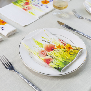 Serviettes en coton personnalisées pour banquets d'hôtel, 180, 230, 260 GSM, serviettes de table en tissu pour la vente en gros - Product Image 1