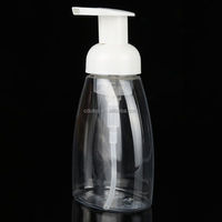 Bouteille en PET ovale vide de 250 ml et 300 ml avec pompe moussante et sérigraphie pour savon liquide et lavage des mains