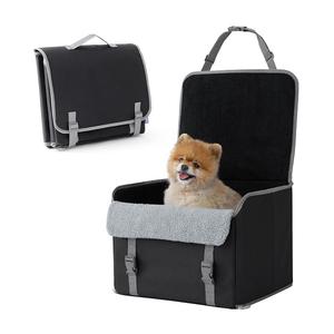 Asiento de Coche Multifuncional para Mascotas, Plegable con Cojín Extraíble, Forro de Felpa Lavable, Viajes Seguros para Perros Pequeños, Dueños Urbanos - Product Image 1
