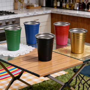 Tasses à thé personnalisées avec logo, sans BPA, 16 oz, 14 oz, en métal, en acier inoxydable, pour fêtes et mariages - Product Image 1