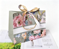 Sacs cadeaux de luxe en papier kraft faits à la main, style européen vintage, avec poignées torsadées et ruban, personnalisables, recyclables, robustes, pour exposition