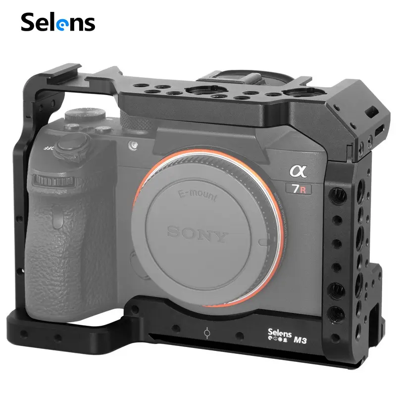 Selens Camera Cage Stabil izer Case Cradle für Sony A7RIII/A7III/A7M3 Vlog Video Live Streaming