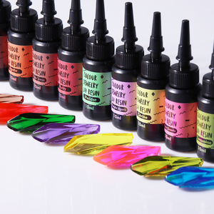 Resina Epoxi UV Tintada de Alta Transparencia TIMESRUI, Color Rubí, Zafiro, Amatista, Botella de 10 ml, Resina UV de Color Cristalino - Product Image 2