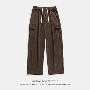Pantaloni Sportivi da Uomo in Cotone, Jogger Personalizzabili con Logo, Pantaloni <span class=keywords><strong>Cargo</strong></span> in Velluto a Coste - Product Image 4