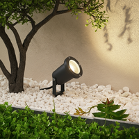 Lampe de jardin S1001 à ampoule GU10 7W, étanche, isolée classe II, fluorescente, IP65 avec piquet, garantie 3 ans