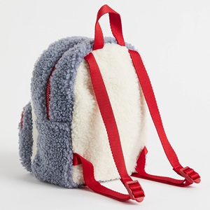 Personalized Teddy Sherpa Soft <b>Backpack</b> for Children Zipper Closure Rucksack Fleece Kids <b>Backpack</b> - Product Image 2