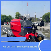 Robot de lutte contre les incendies sur chenilles, équipement de sauvetage intelligent multi-usage pour la franchissement des obstacles et la montée en pente