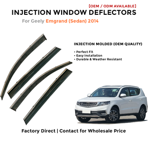 Injection Window Deflectors for Geely Emgrand 2014 Rain Guards Side Window Visor Wind Deflector Auto Accessories - Product Image 2