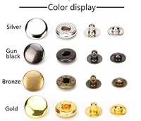 Boutons-pression métalliques en alliage de zinc de 12 mm pour chemises Abaya Thobe pour hommes, avec logo personnalisé