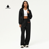 Ensemble de vêtements de sport pour femmes sur mesure, 2 pièces, veste zippée à capuche, cardigan décontracté, sweat-shirt et pantalon de survêtement, ensemble décontracté pour se détendre