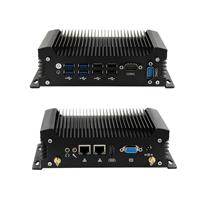 Mini PC industriel 12e génération HD MI/VGA Boîtier d'ordinateur embarqué Linux Processeur Core I3 I5 I7 4/6/7/8/10e génération 2*COM 2*LAN 8*USB PC sans ventilateur