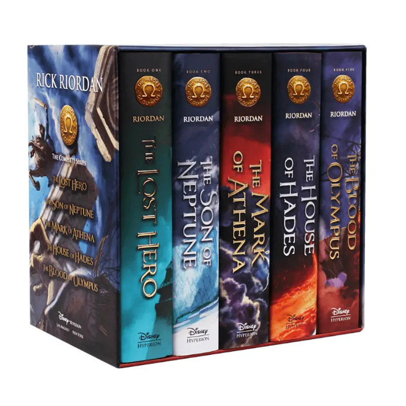 Los héroes del Olimpo Percy Jackson Héroes del Olimpo 1-5 caja de tapa dura conjunto de libros de Novela