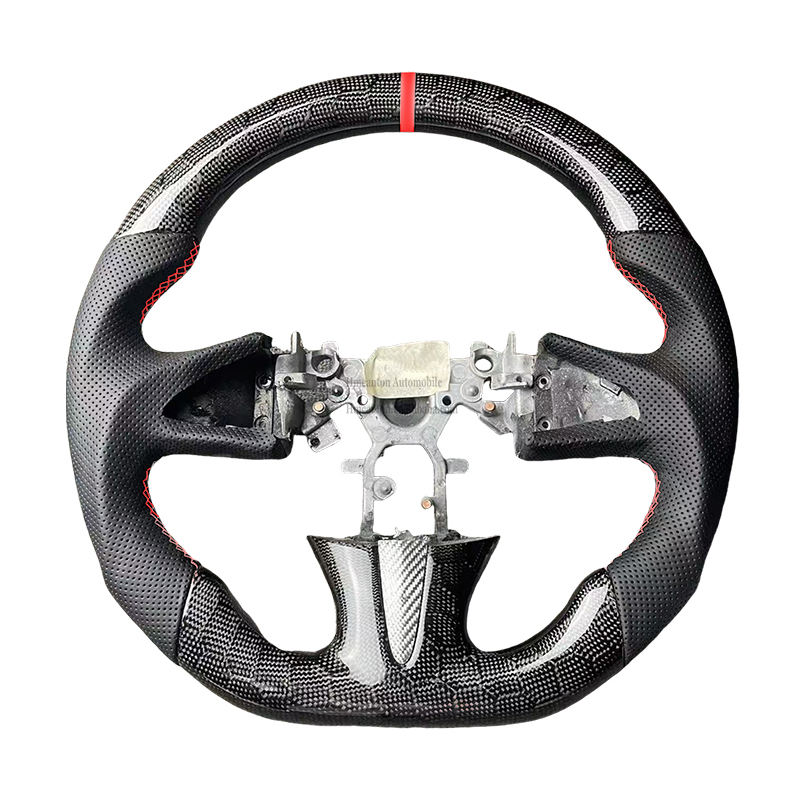 หนัง + หวีน้ำผึ้งคาร์บอนไฟเบอร์ + เย็บแถบสีแดง