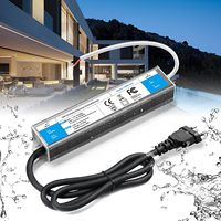 Convertisseur LED 100 Watts étanche IP67, alimentation 85V-265V AC vers 12V DC, transformateur LED silencieux et compact