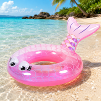 Umweltfreundlicher Rosa Niedlicher PVC-Schwimmring im Fischschwanz-Stil Langlebiger Outdoor-Strand-Schwimmring für Erwachsene und Kinder