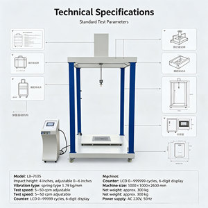 Équipement d'essai d'impact par oscillation pour valises de voyage, pour vérifier la résistance des coutures de la poignée et la solidité structurelle globale - Product Image 3