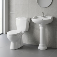 Ensemble de toilettes et lavabo de salle de bain en céramique de qualité supérieure, fabriqué en usine d'origine