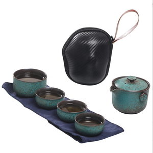 <span class=keywords><strong>Set</strong></span> da Tè da Viaggio in Ceramica Cinese Premium con Teiera e 2 Tazze, Borsa Portatile per il Trasporto - Product Image 3