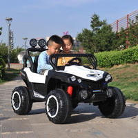 Voiture électrique 12V à quatre roues pour enfants, multifonction, en plastique, avec batterie, jouet pas cher pour enfants, 2 places, voiture à pédales pour enfants