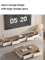 Meuble TV en bois LED vintage personnalisable, design moderne, armoire murale de salon avec tiroir