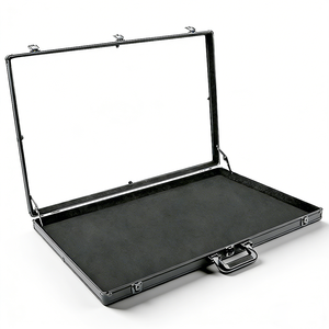 ארון תצוגה נייד גדול מאלומיניום עם מכסה שקוף שטוח בגודל 27 אינץ', תוצרת מפעל Ningbo Uworthy, תמיכה ב-OEM, מחיר מפעל. - Product Image 2