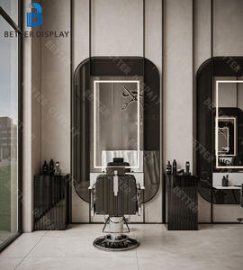 LED aydınlatma ile özelleştirilmiş güzellik salonu dolapları mobilya tasarım <span class=keywords><strong>Salon</strong></span> ekran dolabı - Product Image 4