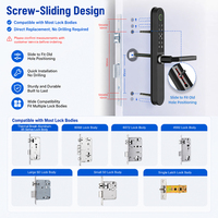 Serrure intelligente sans clé en aluminium avec verrouillage par empreinte digitale IP65, application TTlock, code d'empreinte digitale, clé numérique intelligente, serrure électronique à carte