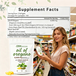 Capsules molles d'extrait d'huile d'origan et d'huile de nigelle haute puissance pour la santé intestinale et respiratoire - Product Image 3