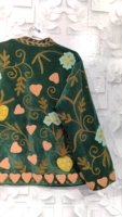 Veste universitaire personnalisée en velours tissé brodé, en coton écologique respirant, pour femme, col mandarin, collection automne-hiver complète