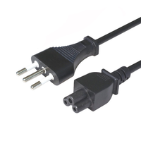Cordon d'alimentation de type L italien 1,2 m IEC C13 10A 250V H05VVH2-F 3*0,75 mm PVC certifié CE VDE, cordon d'alimentation européen pour TV, PS3, PS4