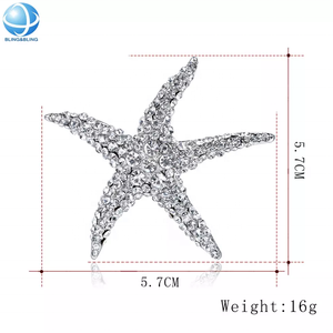 Broches étoile de mer en Zircon argenté pour femmes et hommes, accessoires <span class=keywords><strong>2023</strong></span> - Product Image 6